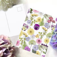 cartão postal tema de chá de bebê Little Wildflowe