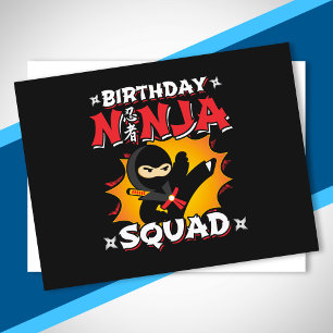 Cartão Postal Tema de Festa da Equipe Ninja de Aniversário - Ani