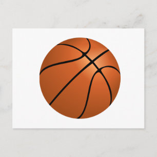 Cartão Postal Tema de Festa de Aniversário de Basquetebol