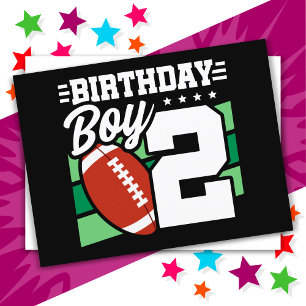 Cartão Postal Tema de Festa de Futebol de 2 Anos de Idade Festa 