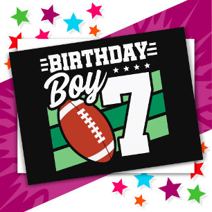 Cartão Postal Tema de Festa de Futebol para 7 Anos de Idade Aniv