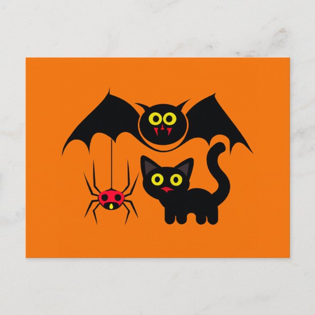 Cartão Postal Tema de Halloween (Frente)