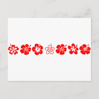 Cartão Postal Tema do Red Hibiscus