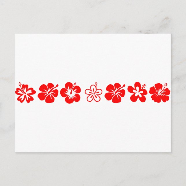 Cartão Postal Tema do Red Hibiscus (Frente)