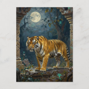 Cartão Postal Tema Tigre Mantendo Contato