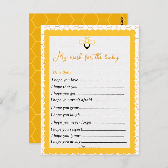 Cartão Postal Temas de abelhas amarelas gênero revelam desejos d (Frente/Verso)