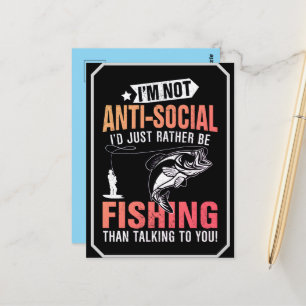 Cartão postal temático de pesca