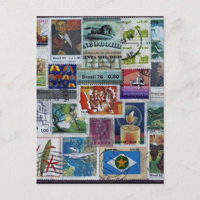 Cartão postal temático de selo (Frente)