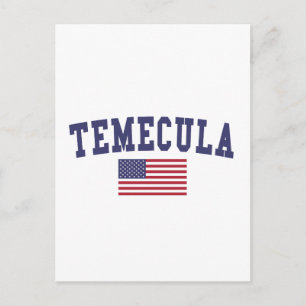Cartão Postal Temecula US Flag
