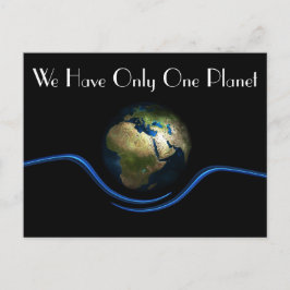 Cartão Postal "Temos Apenas Um Planeta" E Terra Do Espaço