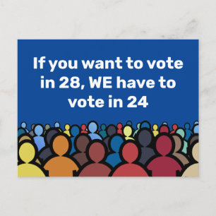 Cartão Postal Temos de votar em 24