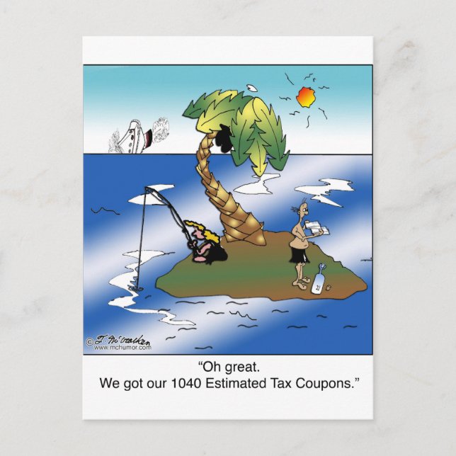 Cartão Postal Temos nossos 1040 Cupões Fiscais Estimados (Frente)