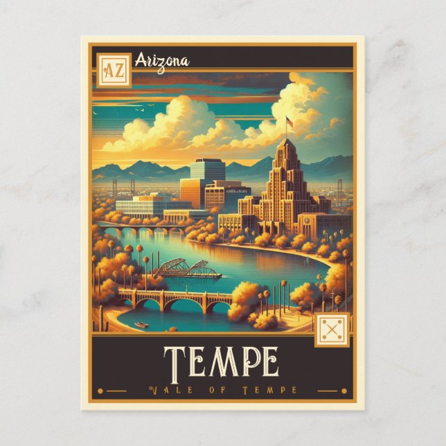 Cartão Postal Tempe, Arizona | Vintage (Frente)