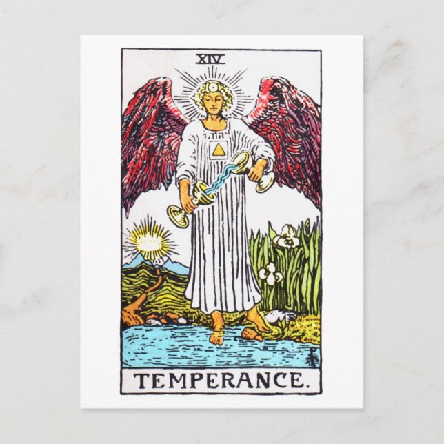 Cartão Postal temperança tarot (Frente)