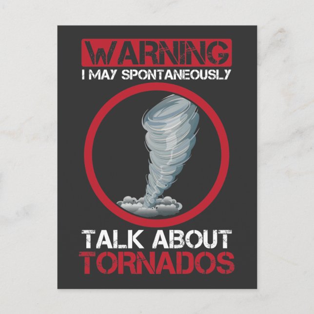 Cartão Postal Tempestade Chaser ciclone furacão Hunter Weather (Frente)