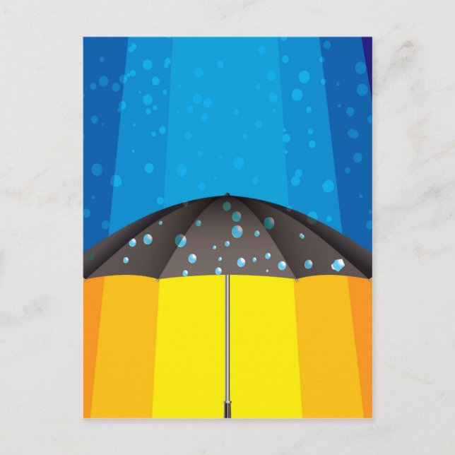 Cartão Postal Tempestade de chuva em um dia ensolarado (Frente)