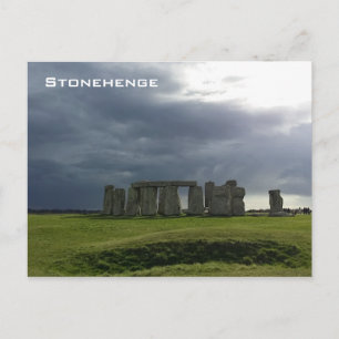 Cartão Postal Tempestade e Stonehenge