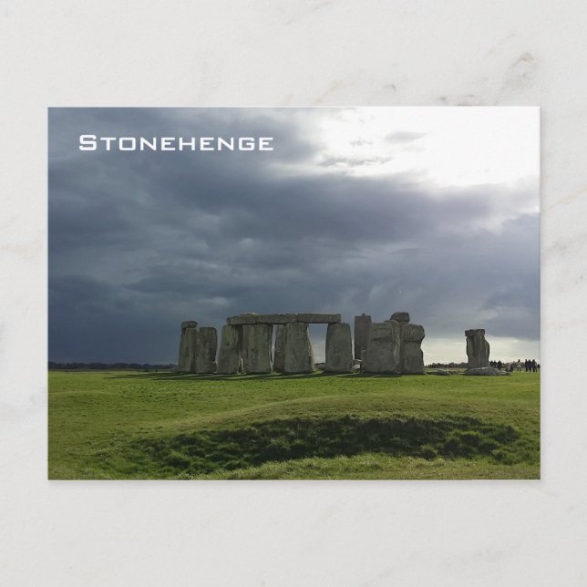 Cartão Postal Tempestade e Stonehenge (Frente)