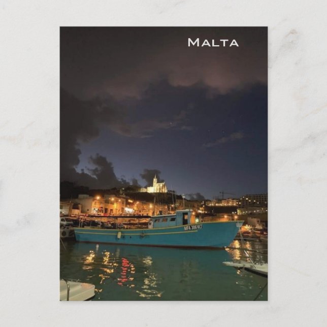 Cartão Postal Tempestade em Malta (Frente)