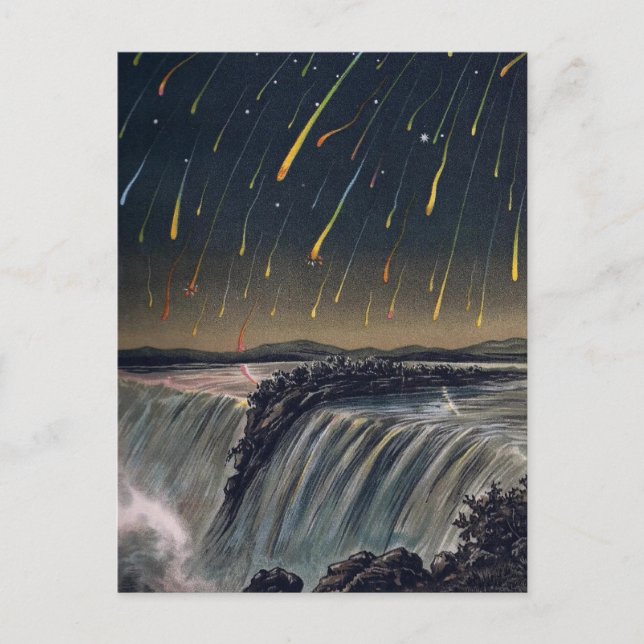 Cartão Postal Tempestade Meteor sobre as cataratas Niagara, c. 1 (Frente)