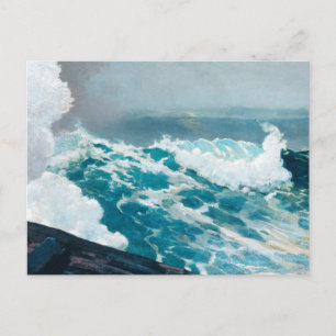 Cartão Postal Tempestade na pintura marítima