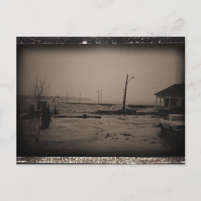 Cartão Postal Tempestade na Rua Andrews, NB Cartão-postal (Frente)