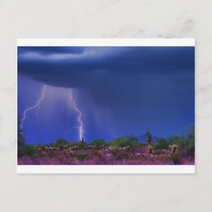 Cartão Postal Tempestade no Deserto Roxo
