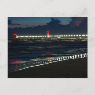 Cartão Postal Tempestade no Parque Estadual de Grand Haven