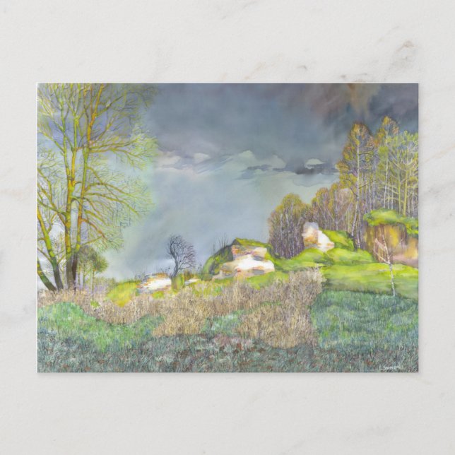 Cartão Postal tempestade primavera (Frente)