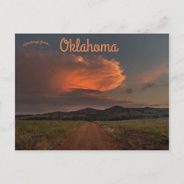 Cartão Postal Tempestade Sobre As Montanhas De Oklahoma (Frente)