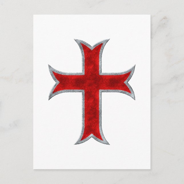 Cartão Postal Templar Cross (Frente)