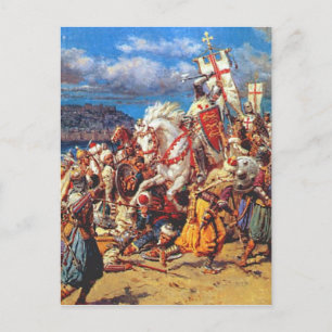 Cartão Postal Templário vs. sarraceno
