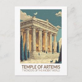 Cartão Postal Temple of Artemis Seven Wonders of the World Art