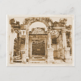 Cartão Postal Temple of Hadrian in Ephesus VINTAGE PHOTOGRAPH