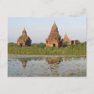 Cartão Postal Temple Refletion, Bagan, Myanmar Postcard