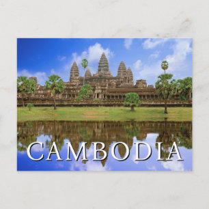 Cartão Postal Templo Angkor Wat   Kampuchea, Camboja Obrigado