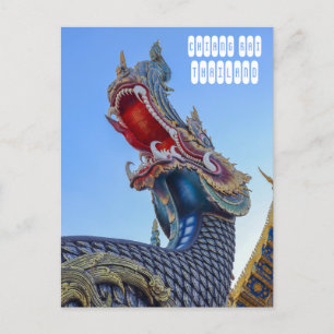 Cartão Postal Templo Azul em Chiang Rai Tailândia