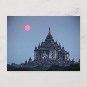 Cartão Postal Templo Budista Ao Pôr do Sol