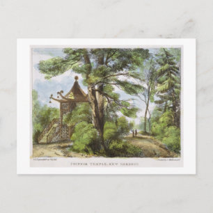 Cartão Postal Templo Chinês, Jardins Kew, placa 13 de Kew Ga