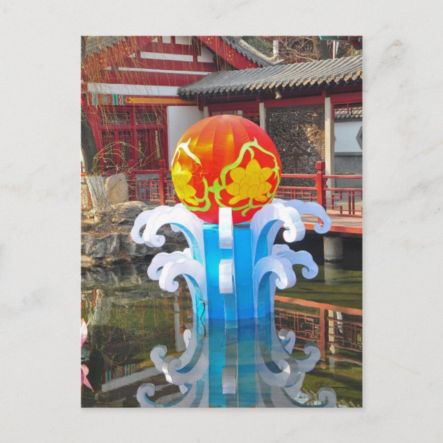 Cartão Postal Templo Chinês na China (Frente)