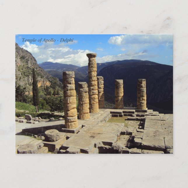 Cartão Postal Templo de Apolo - Delphi (Frente)