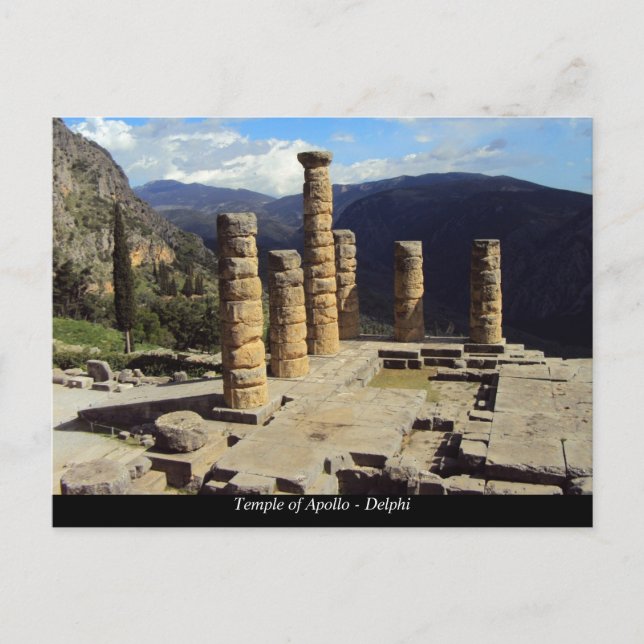 Cartão Postal Templo de Apolo - Delphi (Frente)