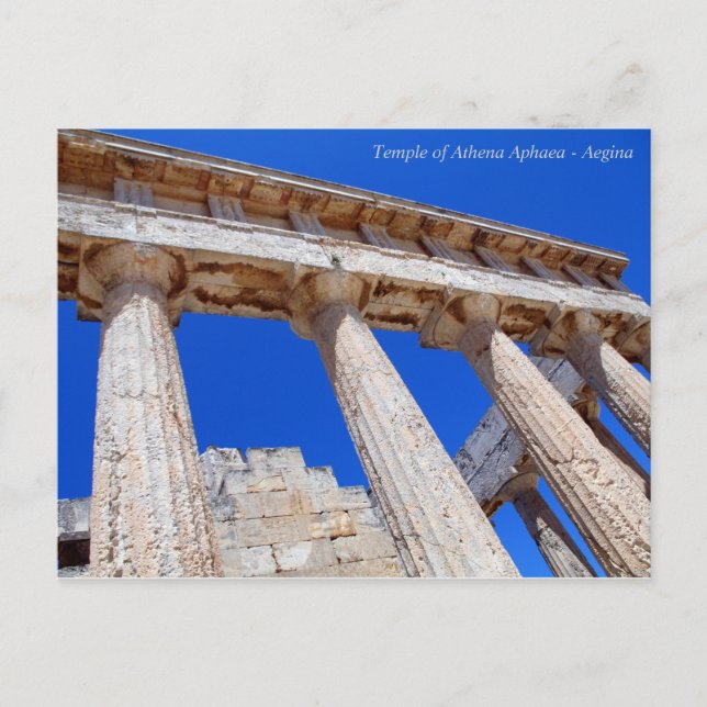 Cartão Postal Templo de Athena Aphaea - Aegina (Frente)