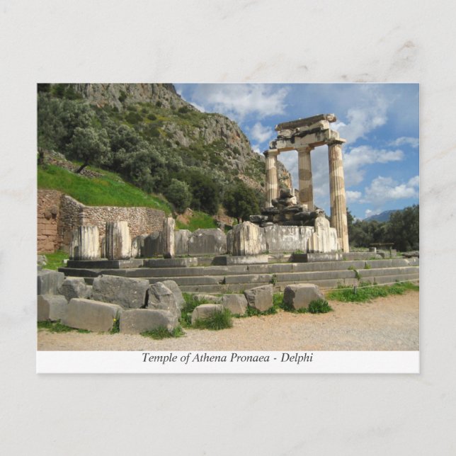 Cartão Postal Templo de Athena Pronaea - Delphi (Frente)