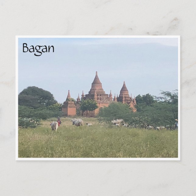 Cartão Postal templo de bagan (Frente)
