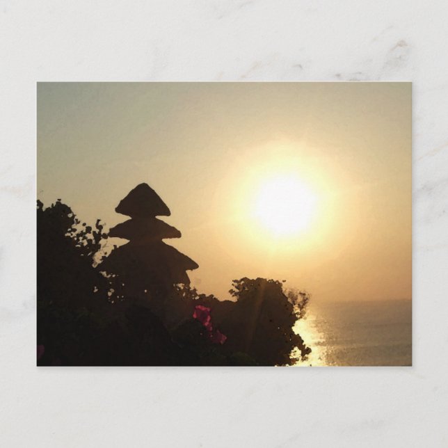 Cartão Postal Templo de Bali (Frente)