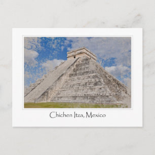 Cartão Postal Templo de Chichen Itza Mayan no México