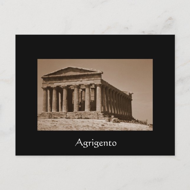 Cartão Postal Templo de Concordia (Frente)