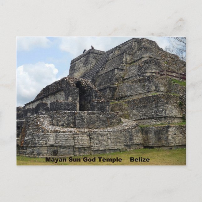 Cartão Postal Templo de Deus do Sol Mayan, Belize (Frente)