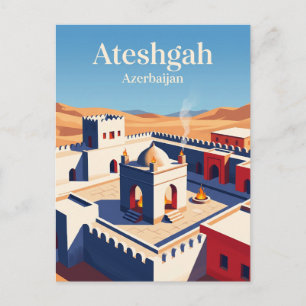 Cartão Postal Templo de Fogo Ateshgah Azerbaião